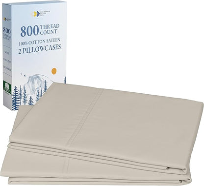 California Design Den 100% Cotton King Pillow Cases Set of 2, 800 Thread Count by CaliforniaDesignDen