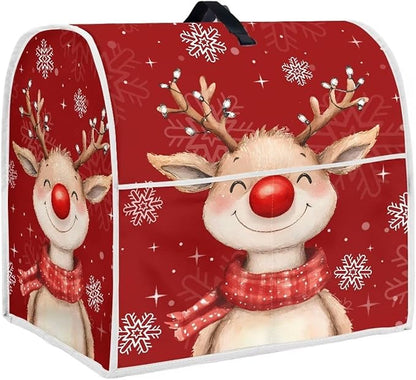 Christmas Reindeer Stand Mixer Cover 4.5-5 Quart Kitchen Mixer Cover Washable by HUISEFOR