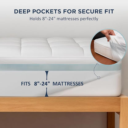 Dual Layer 4 Inch Memory Foam Twin XL Mattress Topper - Image 3
