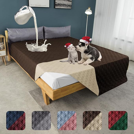 100% Waterproof Dog Bed Cover 102x82 in Reversible Reusable Camping Mat by Topthumbs
