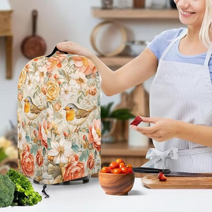 Floral Birds Blender Dust Cover Kitchen Appliance Oil-Proof Food Processor - Image 3