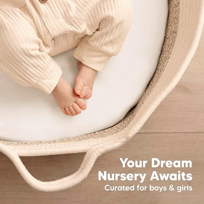 2-Pack Baby Bassinet Sheets Girl, Boy - Image 8