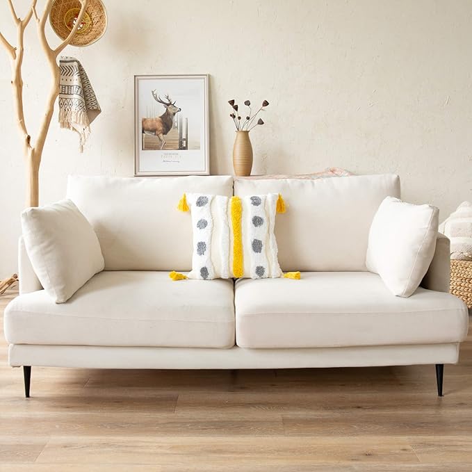 Woven Tufted Farmhouse Boho Throw Pillow Cover, Modern Decorative Multi Color - Image 4