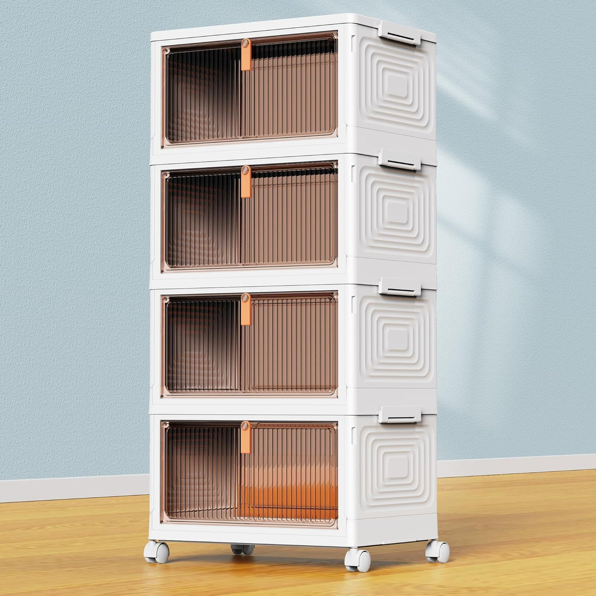 yfxcvsl 4 tier plastic storage bins with lid, main product view