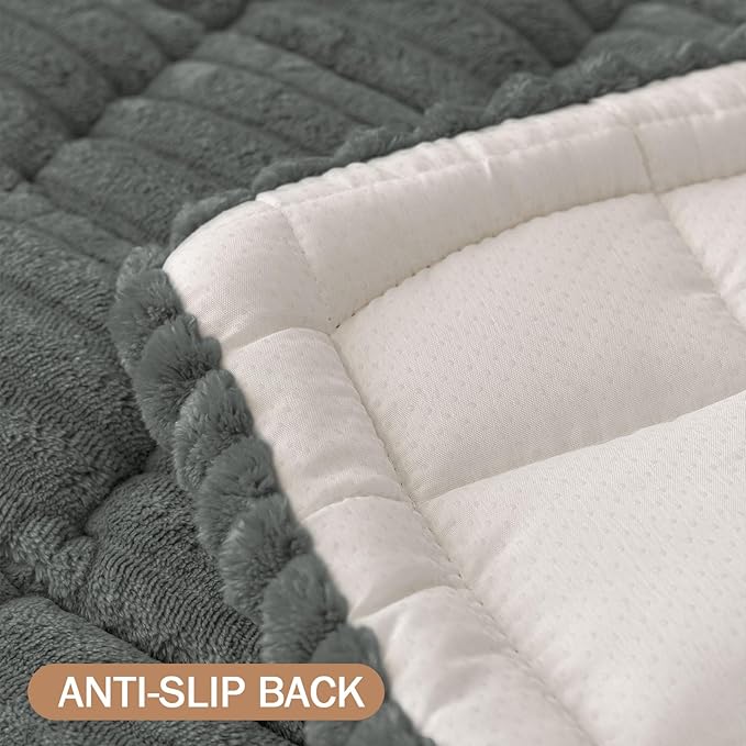 Smiry Couch Cover for Dogs Washable, Non Slip Fuzzy Pet Couch Covers for 3 - Image 8