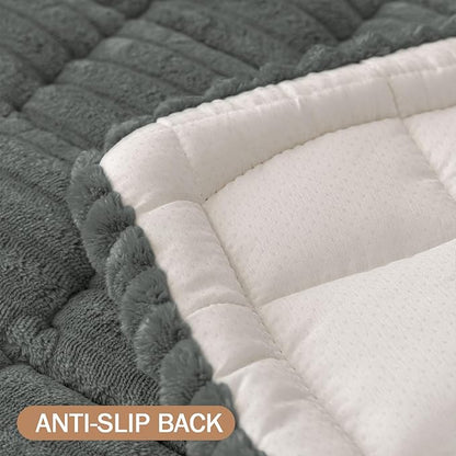 Smiry Couch Cover for Dogs Washable, Non Slip Fuzzy Pet Couch Covers for 3 - Image 8