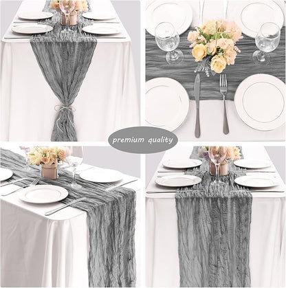 12 Pack 10Ft Cheesecloth Boho Gauze Table Runner - Image 5