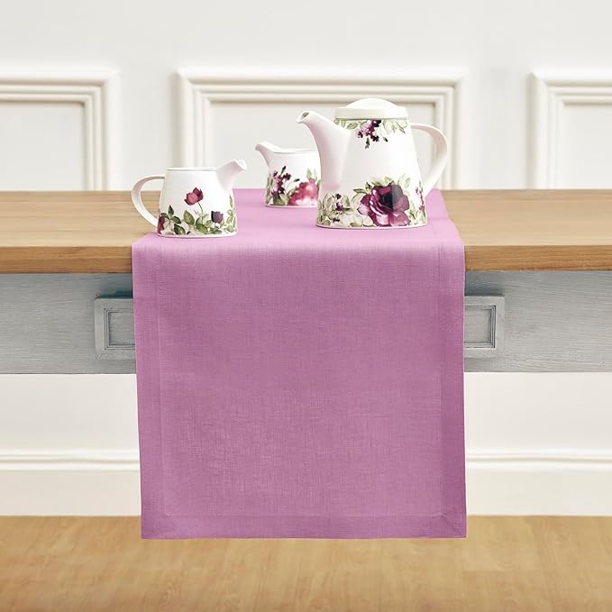 Solino Home Linen Violet Table Runner 60 Inches by SolinoHome