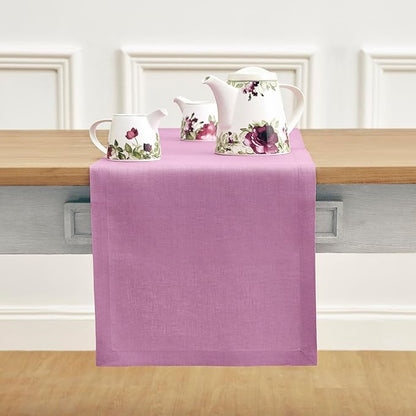 Solino Home Linen Violet Table Runner 60 Inches by SolinoHome