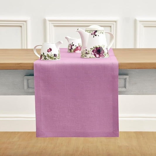 Solino Home Linen Violet Table Runner 90 Inches Long by SolinoHome