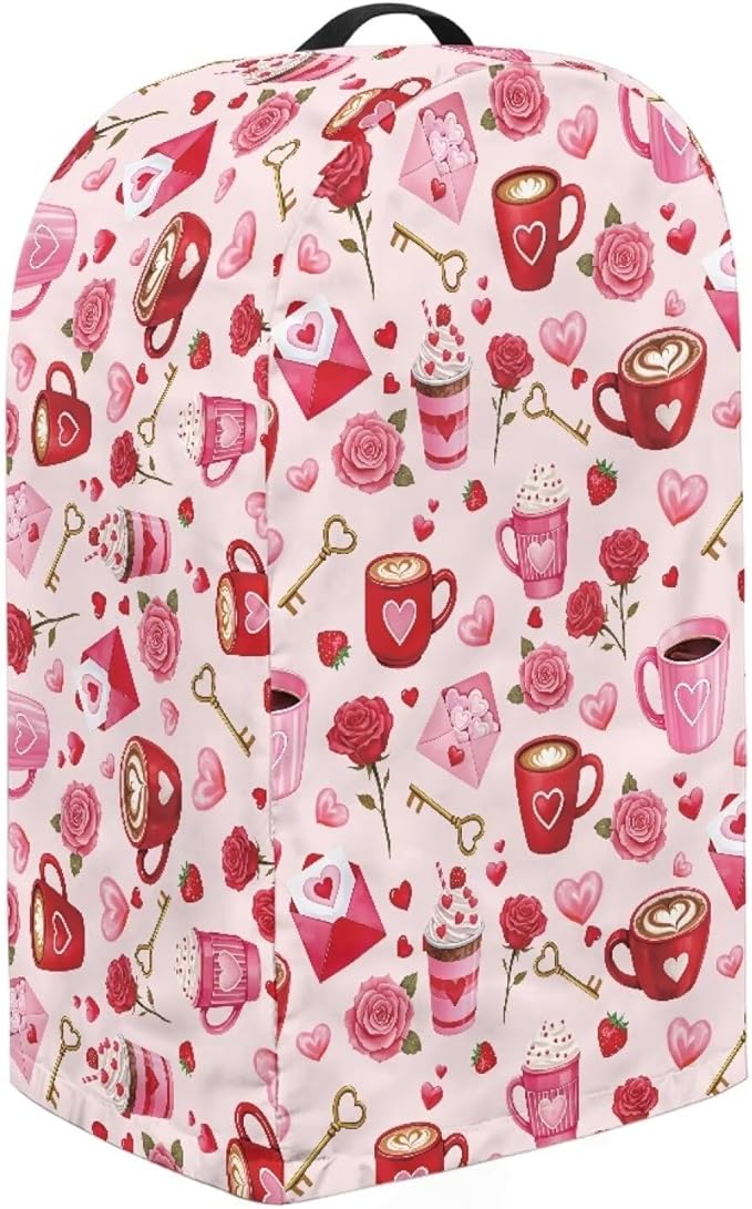 Pink Blender Dust Cover Valentine's Day Food Processor Cover Coffee Machine - Image 4