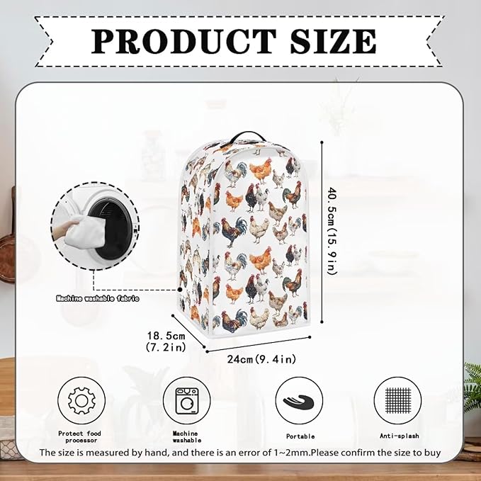 Chicken Pattern Kitchen Blender Dust Cover, Food Processor Stand Mixer Case - Image 6