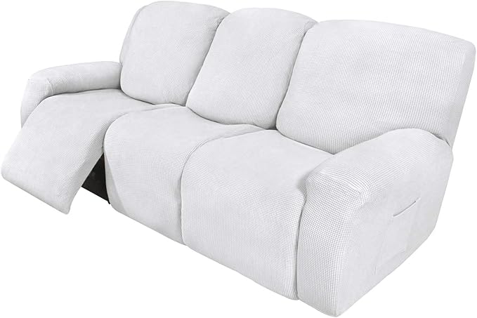 Easy-Going 8 Pieces Recliner Sofa Stretch Sofa Slipcover Sofa Cover Furniture by Easy-Going