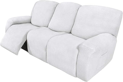 Easy-Going 8 Pieces Recliner Sofa Stretch Sofa Slipcover Sofa Cover Furniture by Easy-Going