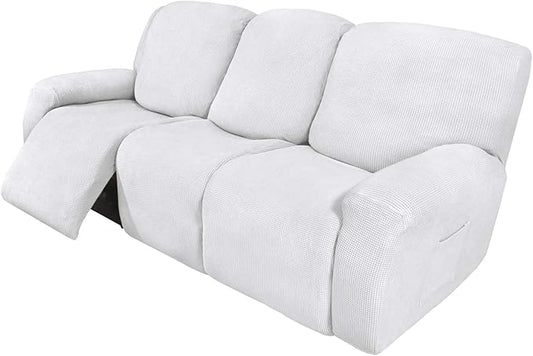 Easy-Going 8 Pieces Recliner Sofa Stretch Sofa Slipcover Sofa Cover Furniture by Easy-Going