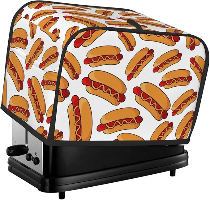 Fun Hot Dog Food 2 Slice Toaster Cover, Waterproof Toaster Dust Cover Bread by Unknown