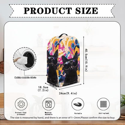 Cool Black Cats Blender Cover Kitchen Appliance Cover Anti Fingerprint Dust - Image 6