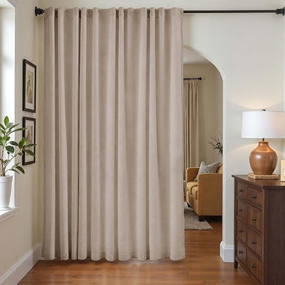jinchan Taupe Lined Linen Blend Curtain - Image 6
