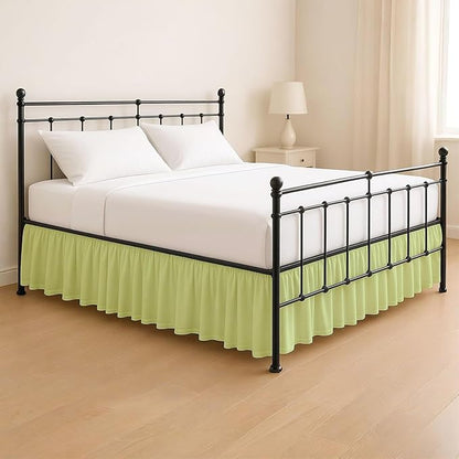 KRISHNA Ruffled Bed Skirt with Split Corners Queen, 100% Microfiber Hotel by Unknown