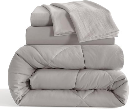 NTBAY Twin Comforter Set with Sheets, 5 Pieces Soft and Breathable Twin Bedding - Image 7