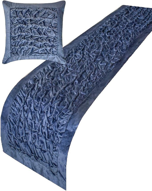 The HomeCentric Blue Bed Runner by TheHomeCentric