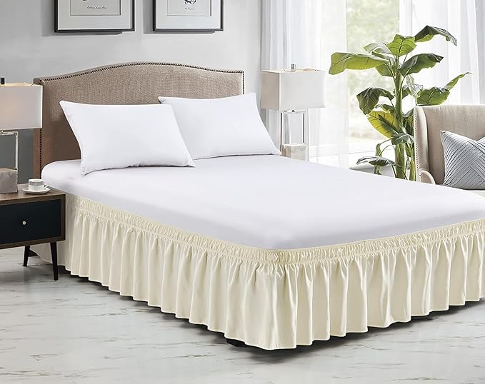 Ivory Wrap Around Bed Skirts - Image 3