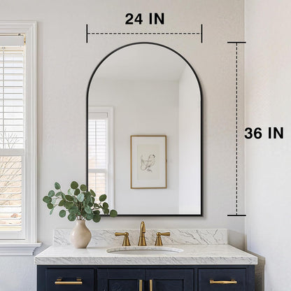 fictor 2 pack 24" x 36" arched bathroom shown in use