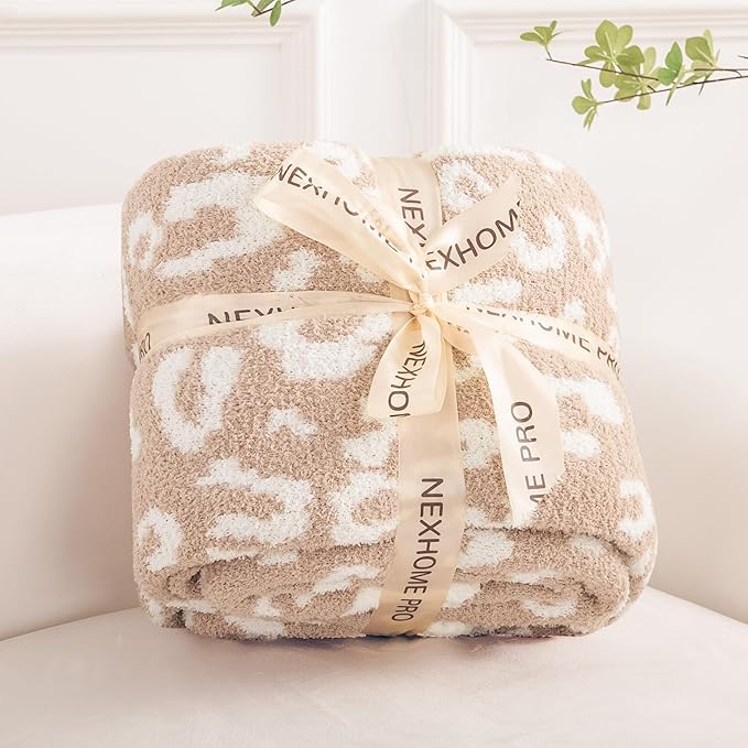 NEXHOME PRO Leopard Soft Blanket, Fuzzy Throw Blanket by NEXHOMEPRO