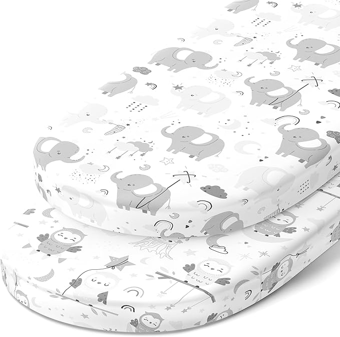 Bassinet Fitted Sheets for Chicco LullaGo Anywhere, Baby Bjorn Cradle and 14 x by JoeyJoan