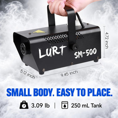 LURT Fog Machine Smoke Machine Indoor Outdoor Halloween Smoke Maker Stage