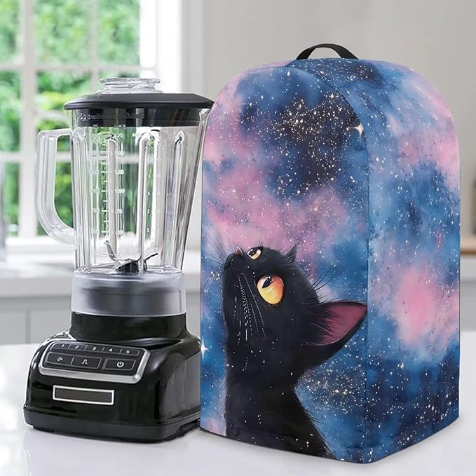Black Cats Starry Sky Blender Cover Dust Cover Appliance Dust Cover by Unknown