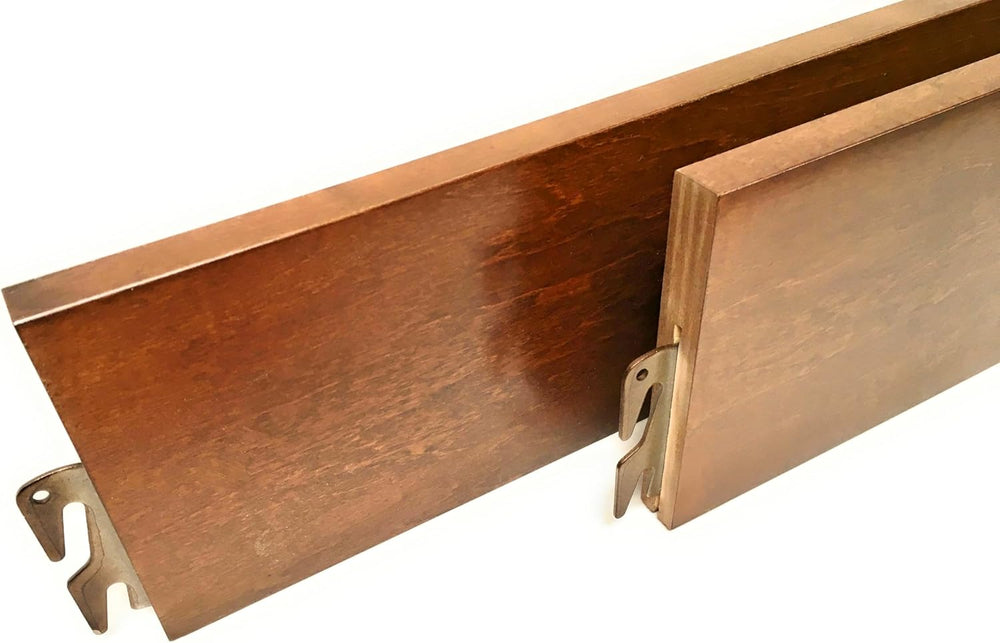 B&H Panel Company Walnut Finish Wood Bedrails (Twin/Full, Queen/King, &am...