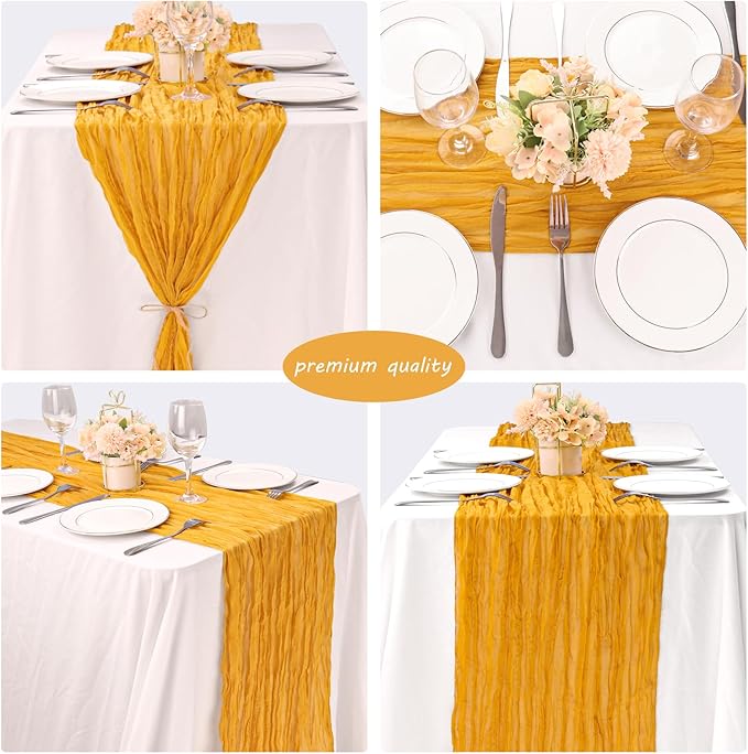 Fivenl Boho Gauze Table Runner - Image 5