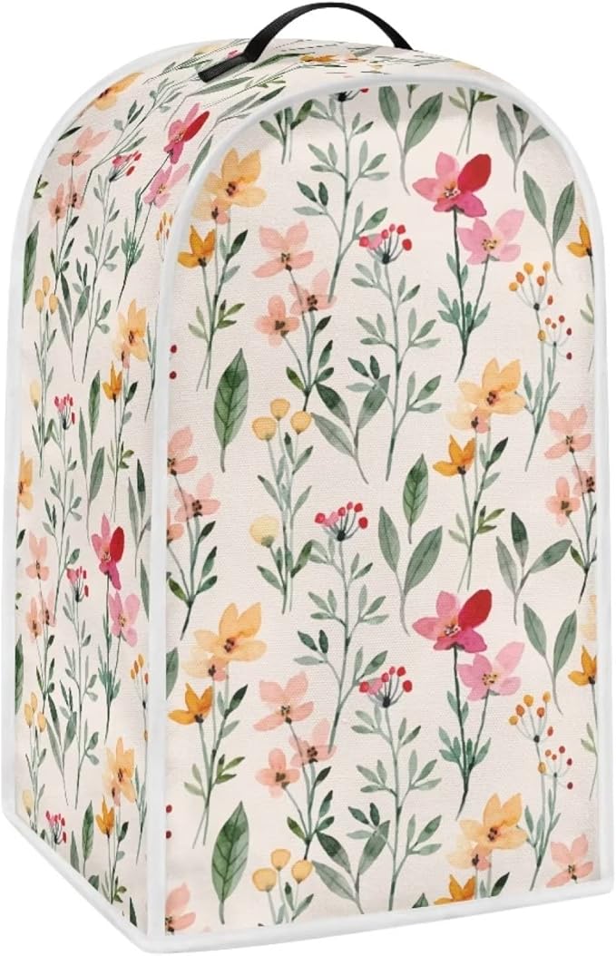 Flowers Print Blender Covers Kitchen Appliance Dust Cover Blender Protector by HUISEFOR