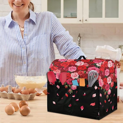 Stand Mixer Covers Protector Red Rose Print Stand Mixer Dust Covers Fit Kitchen - Image 5