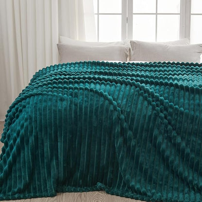 NEWCOSPLAY Super Soft Throw Blanket Dark Teal Premium Silky Flannel Fleece 3D - Image 9