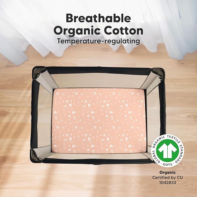 2-Pack Mini Crib Sheets Fitted - Image 2