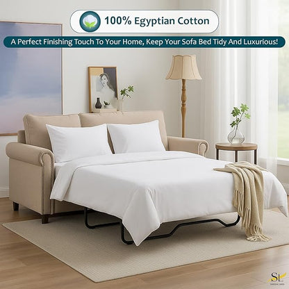 Sleeper Sofa Bed Sheet Set – Full Size, 100% Cotton, 338 Thread Count – 4-Piece - Image 2
