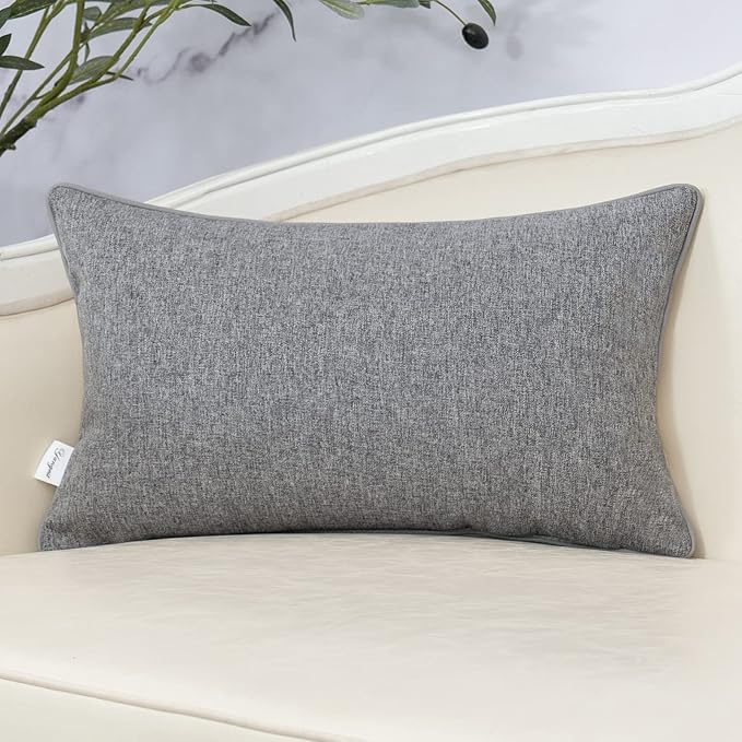 Yangest Patchwork Pillow Cover 12x20 Inch Luxury Cotton and Linen Cushion Cover - Image 2