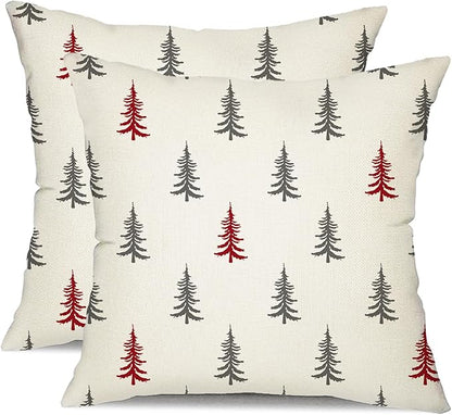 DFXSZ Christmas Pillow Covers 18x18 inch Set of 2 Christmas Tree Decorative by DFXSZ