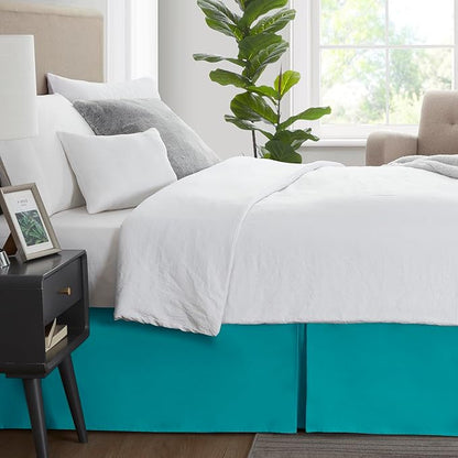 Nestl Teal Full XL Bed Skirt - Image 3