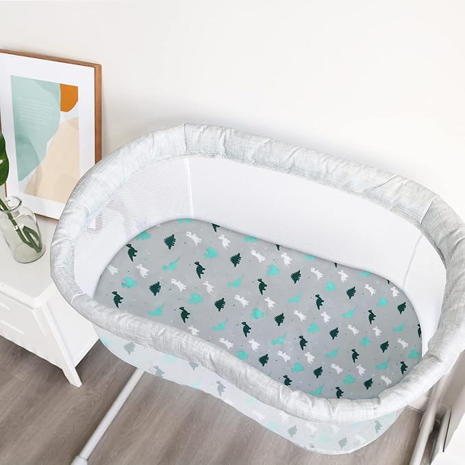 Bassinet Sheet 4 Pack for Baby Boys or Girls, Bassinet Sheets Ultra Soft - Image 7