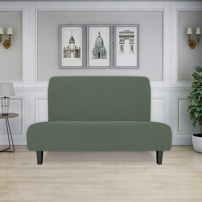 Easy-Going Stretch Futon Slipcover Armless Futon Bed Cover Furniture Protector - Image 2
