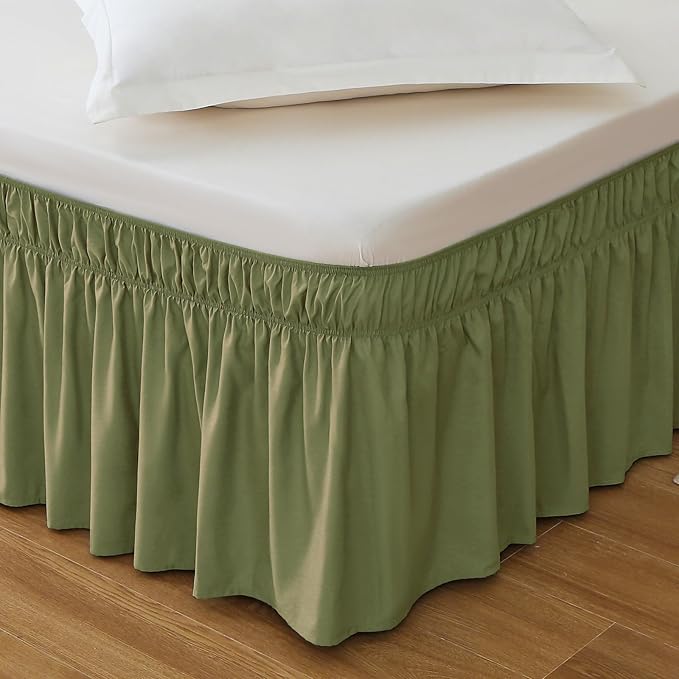 MEILA Queen Bed Skirt, Wrap Around Ruffle Bed Skit by MEILA