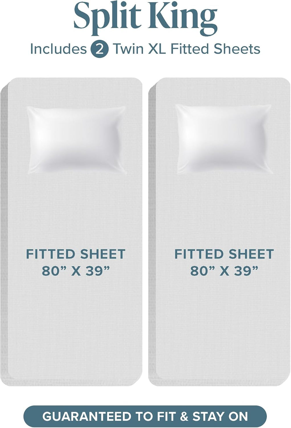 Bare Home Super Soft Fleece Sheet Set (Split King, Sand)