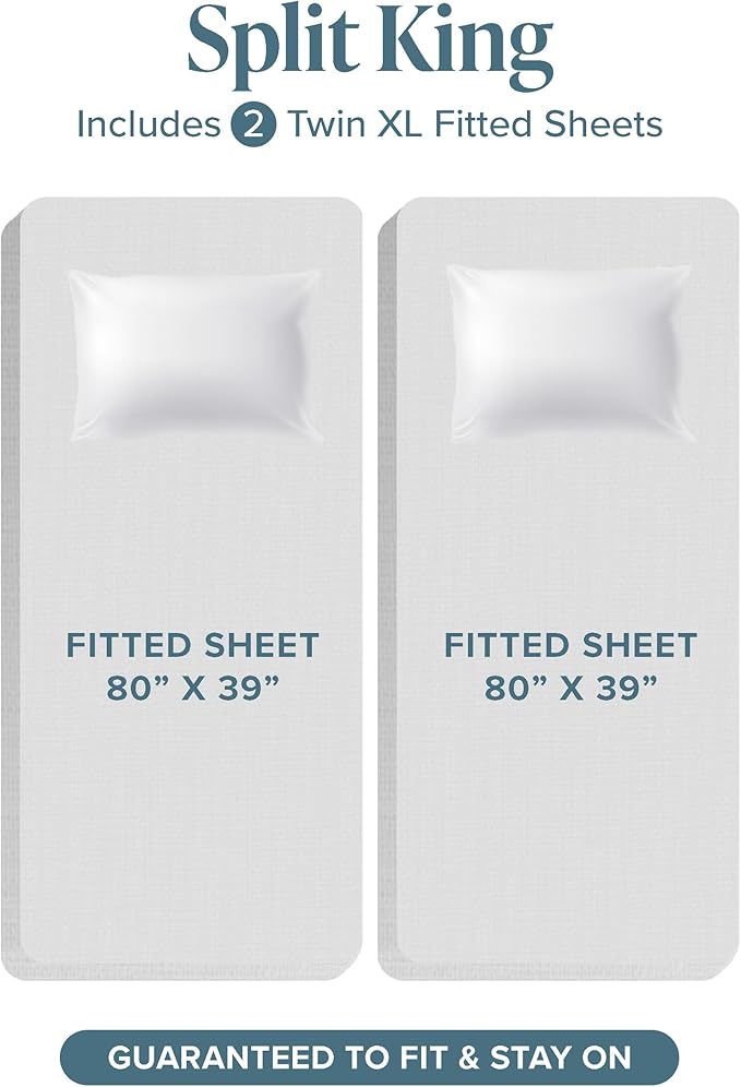 Bare Home Split King Sheet Set - Image 2