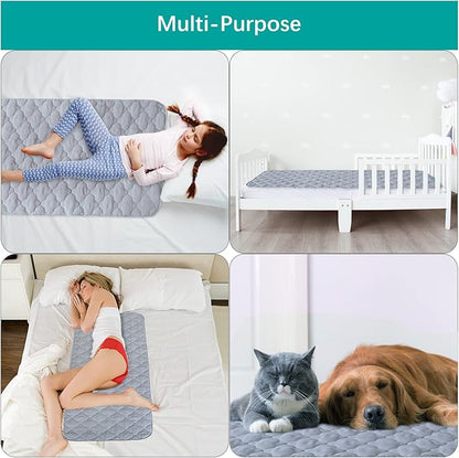 Waterproof Crib Mattress Protector Pad Cover 2 Pack 28" x 52", Anti Slip & - Image 6
