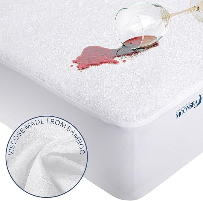 Waterproof Mattress Protector Twin Size, Mattress Cover Protector, Smooth Top - Image 2