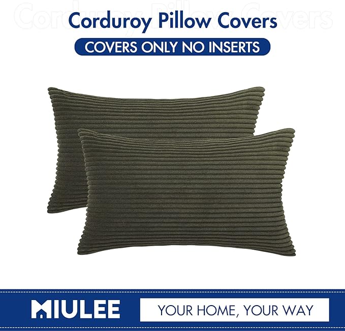 MIULEE Pack of 2 Pillow Covers Soft Soild Decorative Throw Pillow Covers Set - Image 6
