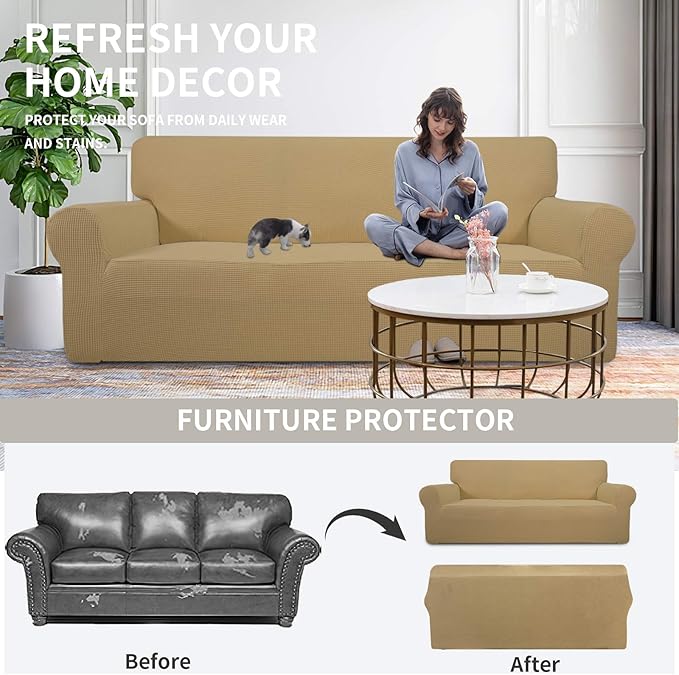 Easy-Going Stretch Chair Sofa Slipcover 1-Piece Couch Sofa Cover Furniture - Image 4